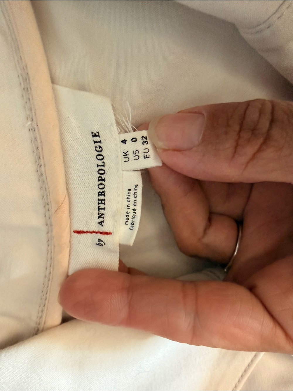 Anthropologie Cream Wide-Leg Short-Sleeve Jumpsuit - Picture 6 of 6